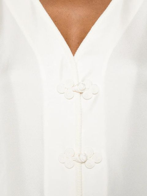 Róhe button V-neck midi dress - Neutrals