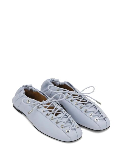 GANNI lace-up ballet flats - Blue - zdjęcie produktu nr 2