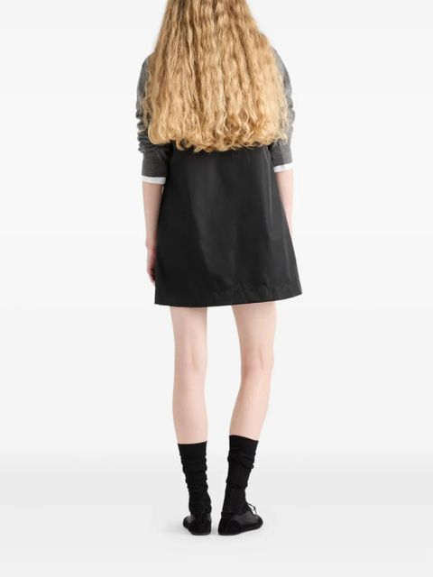 Prada pleat-detail half-zip mini dress - Black - zdjęcie produktu nr 2