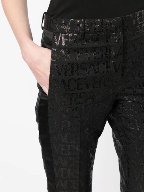 Versace Versace Allover flared trousers - Black