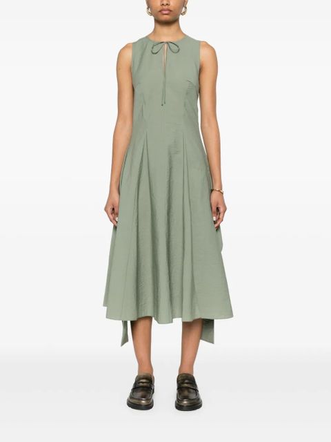 LOEWE crinkle-finish midi dress - Green