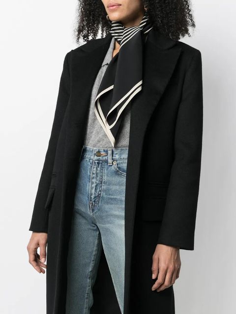 TOTEME stripe print scarf - Black - zdjęcie produktu nr 2