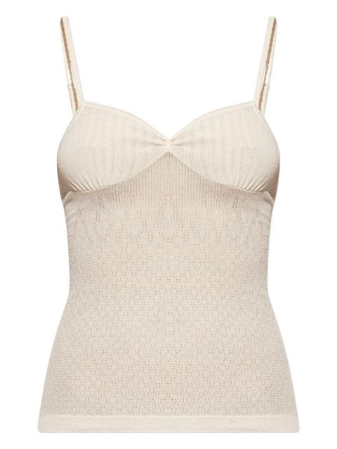 Victoria Beckham ribbed-knit tank top - Neutrals - zdjęcie produktu nr 1