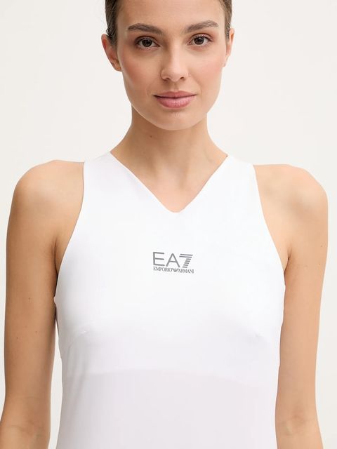 EA7 Emporio Armani sukienka sportowa kolor biały mini rozkloszowana AF14524.7W000317