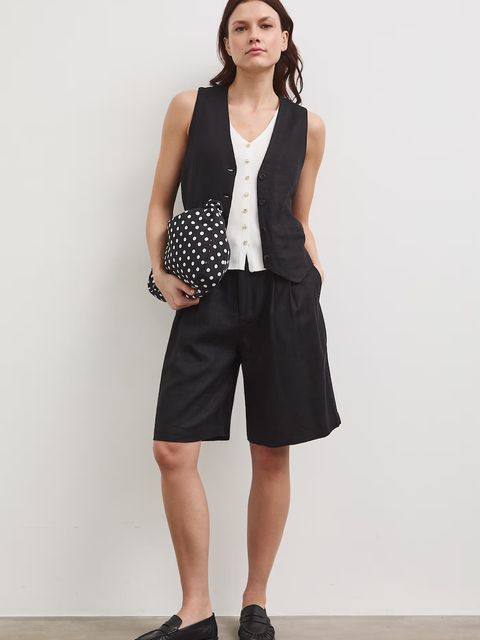 Medicine szorty damskie z lnem - zdjęcie produktu nr 2