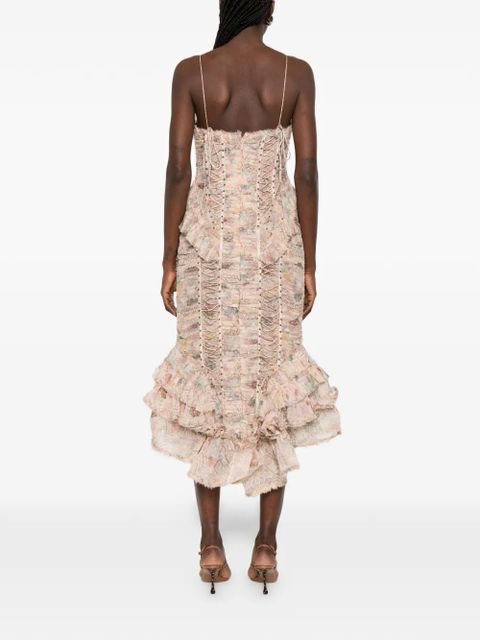ZIMMERMANN Rebellion ruffled midi dress - Neutrals
