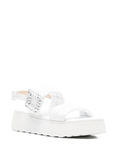 Casadei 40mm crystal-embellished sandals - White
