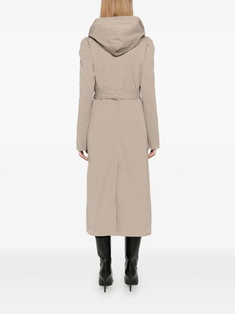 Balenciaga hooded trench coat - Brown