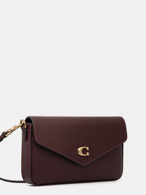 Coach torebka skórzana kolor bordowy