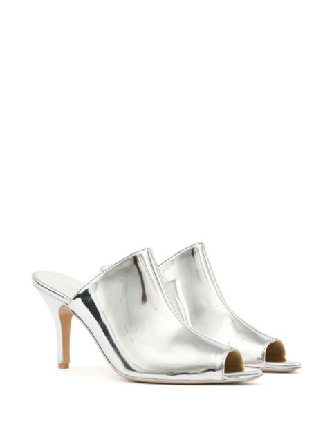 MM6 Maison Margiela metallic-effect mules - Silver - zdjęcie produktu nr 2