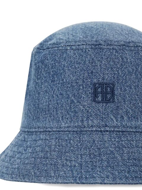 ANINE BING shadow blue logo bucket hat - zdjęcie produktu nr 2