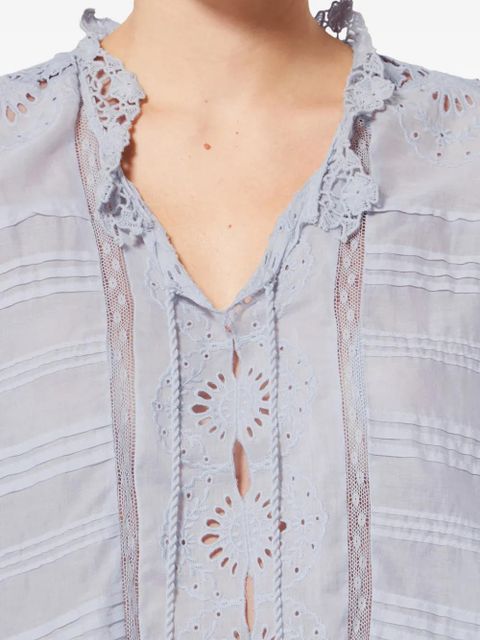 MARANT ÉTOILE PAYTON ruffled top - Blue