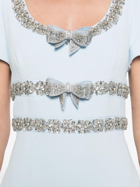 Self-Portrait embellished maxi dress - Blue