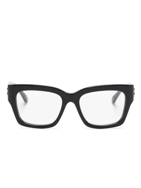 Balenciaga Eyewear logo-plaque square-lenses glasses - Black - zdjęcie produktu nr 1