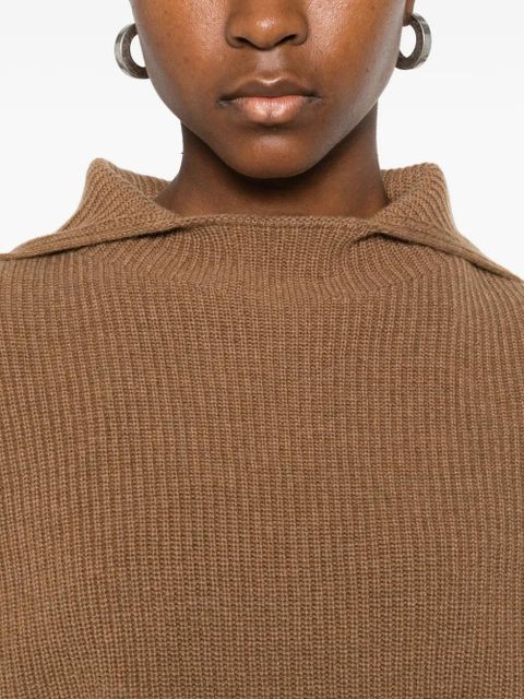 Max Mara hooded knitted top - Neutrals
