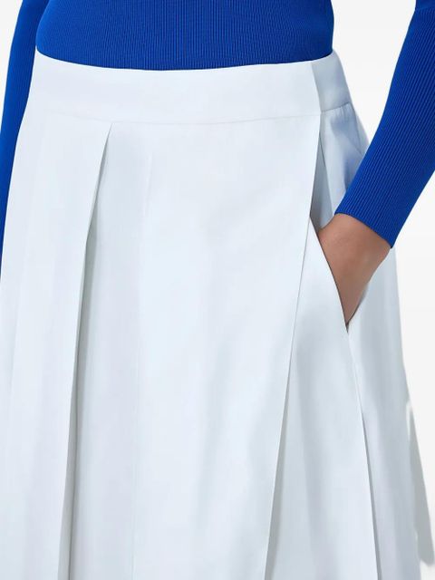 Jil Sander A-line pleated midi skirt - White