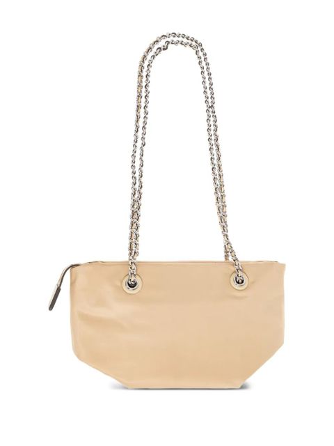 Tory Burch logo-patch chain tote bag - Neutrals