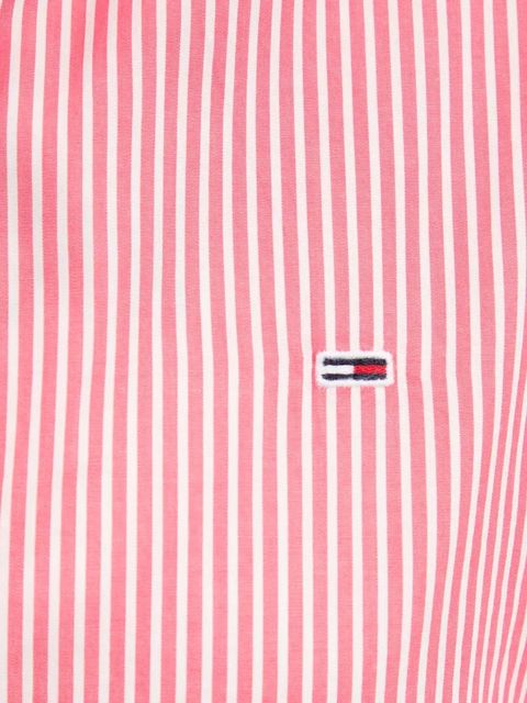 Tommy Jeans koszula bawełniana damska kolor różowy relaxed z kołnierzykiem klasycznym DW0DW20290