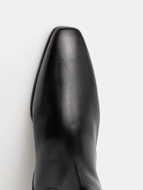 Gant kozaki skórzane Bassotte damskie kolor czarny na słupku 31581076