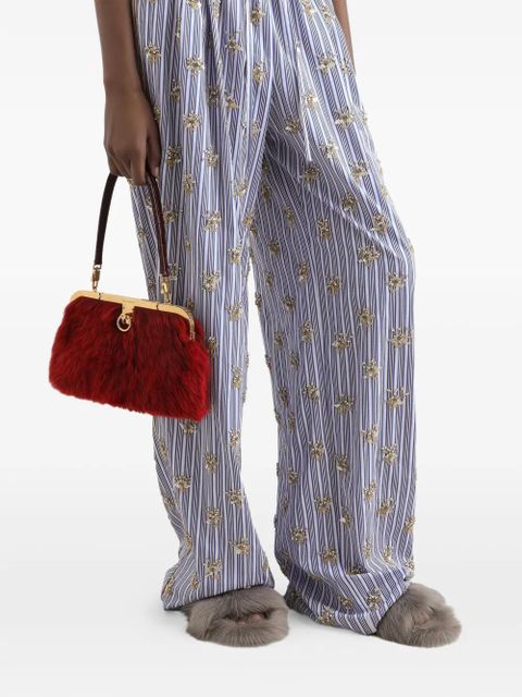 Dolce & Gabbana Amanda handbag in sheepskin and crocodile leather - Red - zdjęcie produktu nr 2