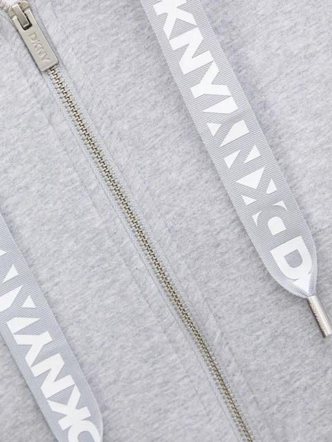 Dkny bluza damska kolor szary z kapturem gładka DP5J9510