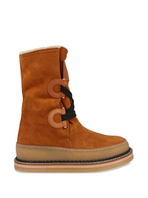 Ferragamo loop boots - Brown - zdjęcie produktu nr 1