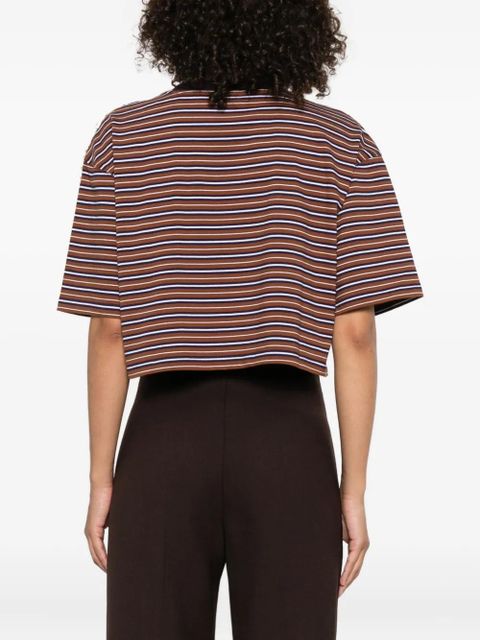 SANDRO striped T-shirt - Brown