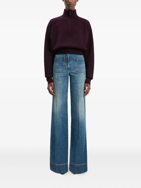 Victoria Beckham half-zip sweater - Red