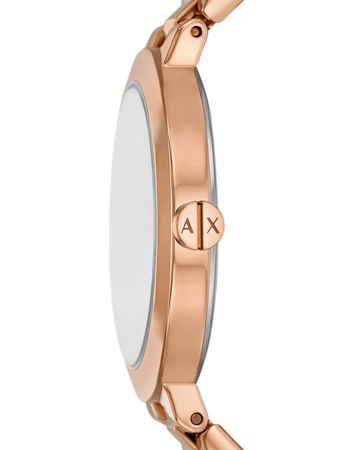 Armani Exchange zegarek i bransoletka damski kolor złoty AX7175SET