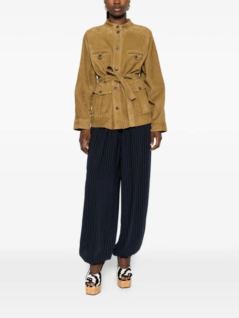 Yves Salomon belted suede jacket - Brown - zdjęcie produktu nr 2