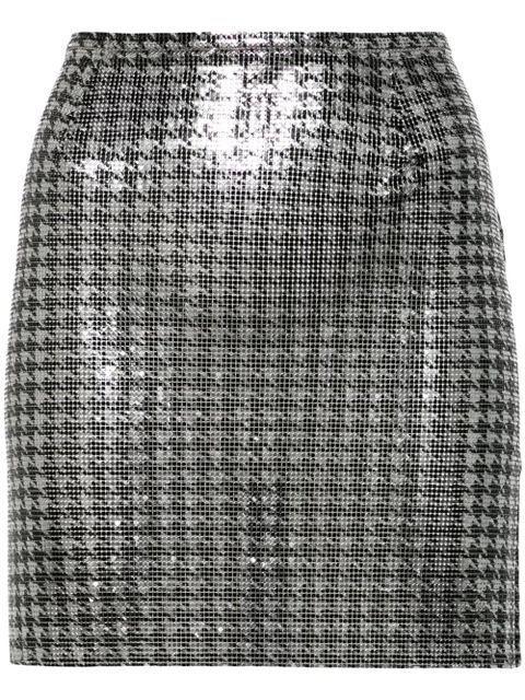 Rabanne houndstooth mini skirt - Silver - zdjęcie produktu nr 1