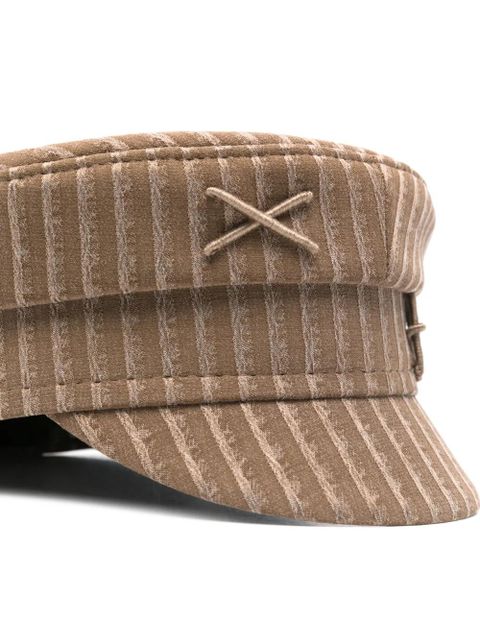 Ruslan Baginskiy striped baker boy cap - Brown - zdjęcie produktu nr 2