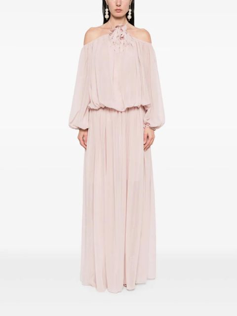 Blumarine floral-brooch maxi dress - Pink - zdjęcie produktu nr 2