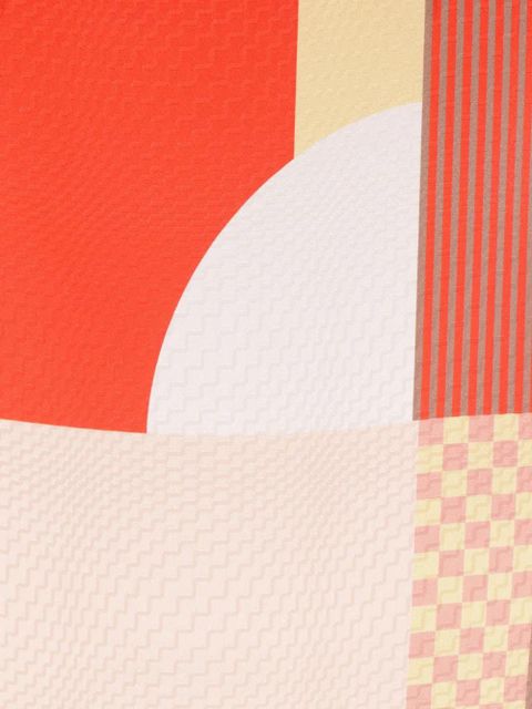 FENDI abstract-print mini dress - Neutrals