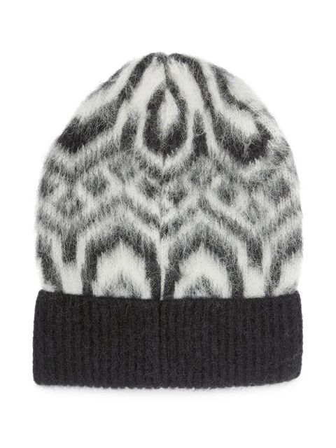 Moncler Grenoble intarsia-knit beanie - Black - zdjęcie produktu nr 2