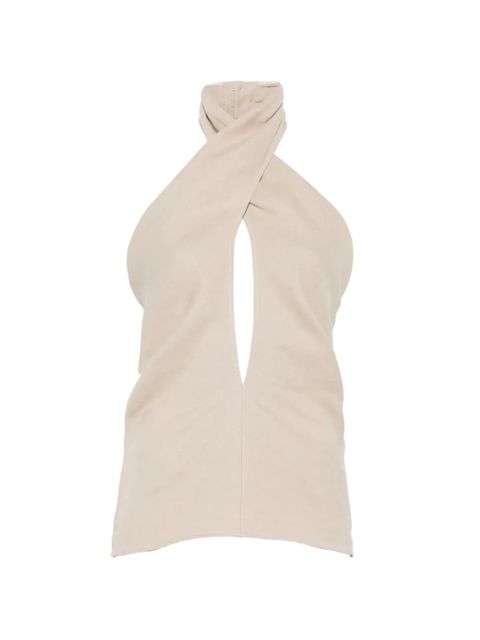 Magda Butrym halterneck blouse - Neutrals - zdjęcie produktu nr 1