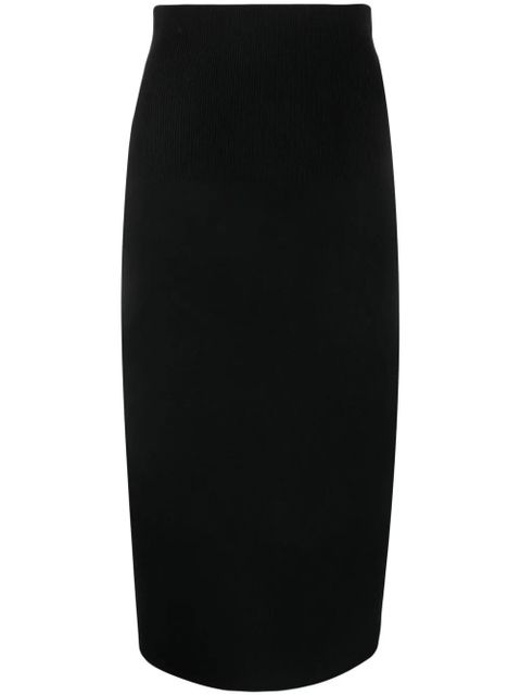 Victoria Beckham knitted midi pencil skirt - Black - zdjęcie produktu nr 1