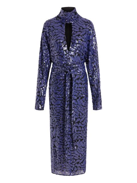 16Arlington Epole sequinned midi dress - Purple - zdjęcie produktu nr 1
