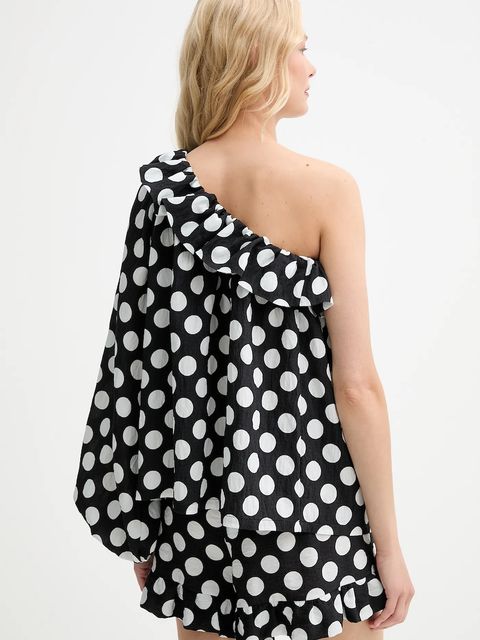 The Sleeper bluzka damska kolor czarny wzorzysta GATP01G097N