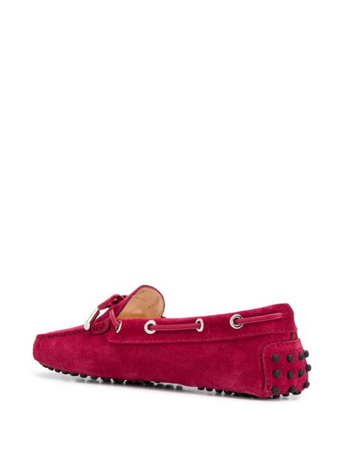 Tod's eyelet detail lace-up loafers - Red