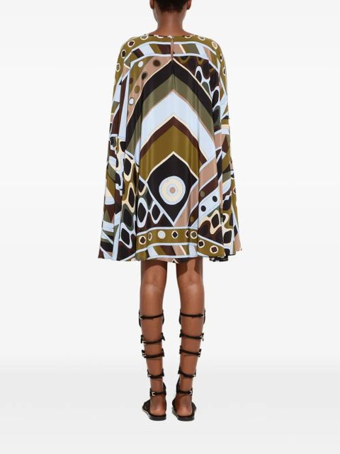 PUCCI Vivara-print silk kaftan - Green