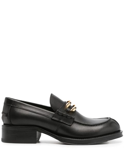 Lanvin buckled leather loafers - Black - zdjęcie produktu nr 1