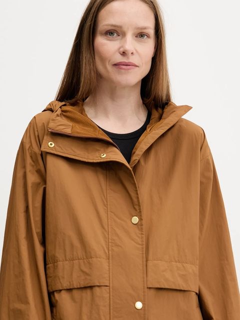 Barbour kurtka NABOO kolor brązowy przejściowa oversize LSP0241