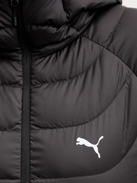 Puma kurtka puchowa kolor czarny przejściowa 685234