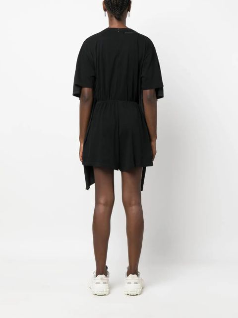 MM6 Maison Margiela numbers-print cotton playsuit - Black