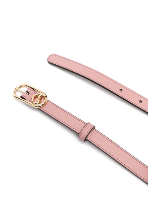Gucci Interlocking G-plaque leather belt - Pink