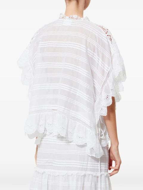 MARANT ÉTOILE ruffled blouse - White