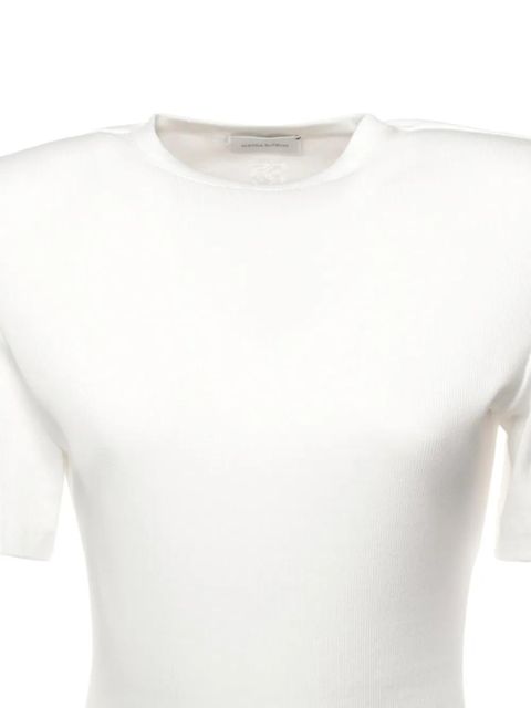 Magda Butrym ribbed short-sleeves bodysuit - Neutrals