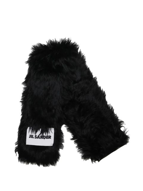 Jil Sander label scarf - Black - zdjęcie produktu nr 1