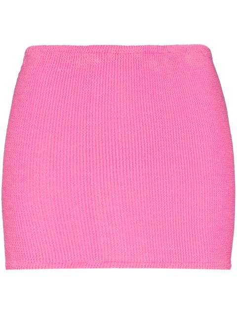 Hunza G crinkled-effect mini skirt - Pink - zdjęcie produktu nr 1